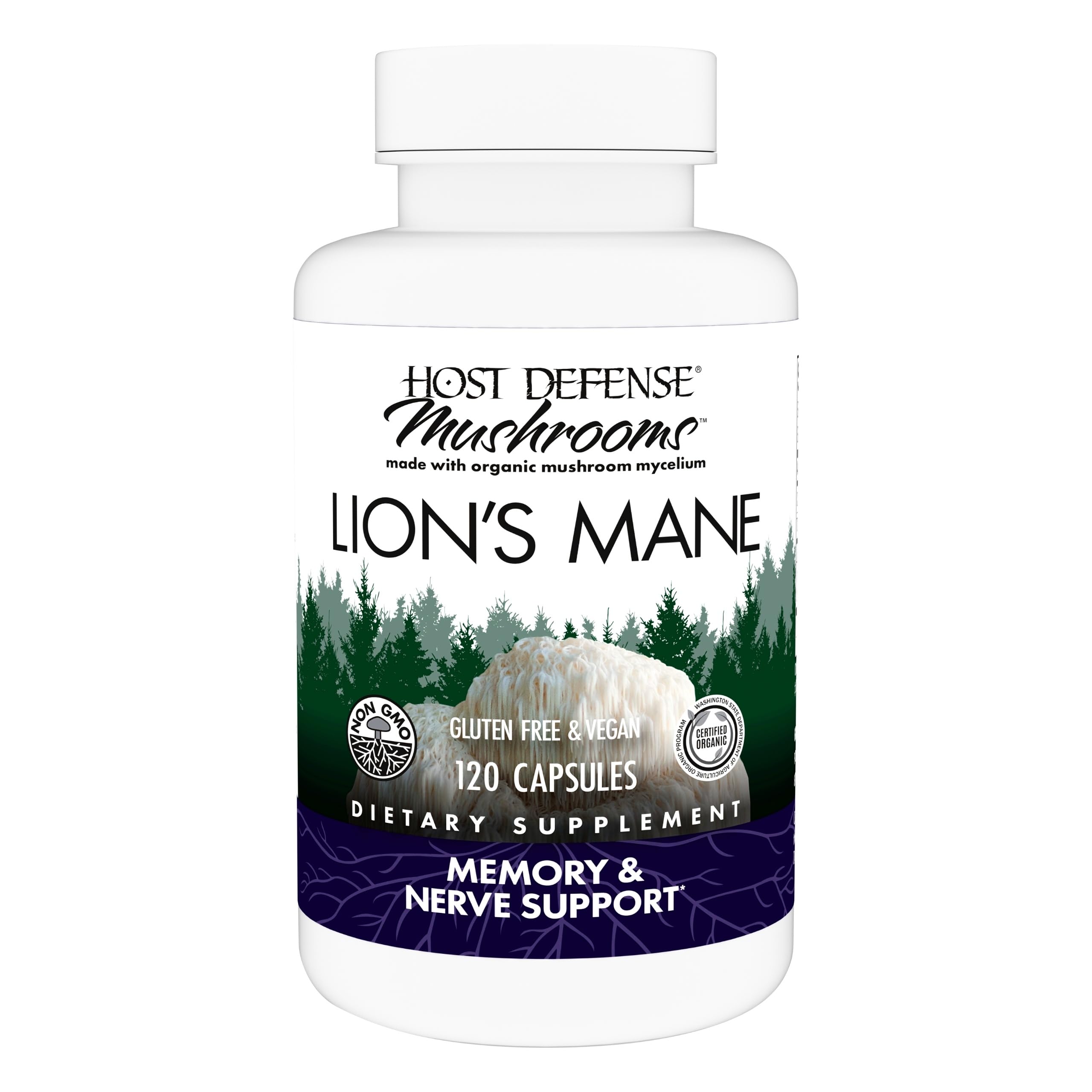 Host Defense Lion's Mane Mushroom Supplement for Brain Health