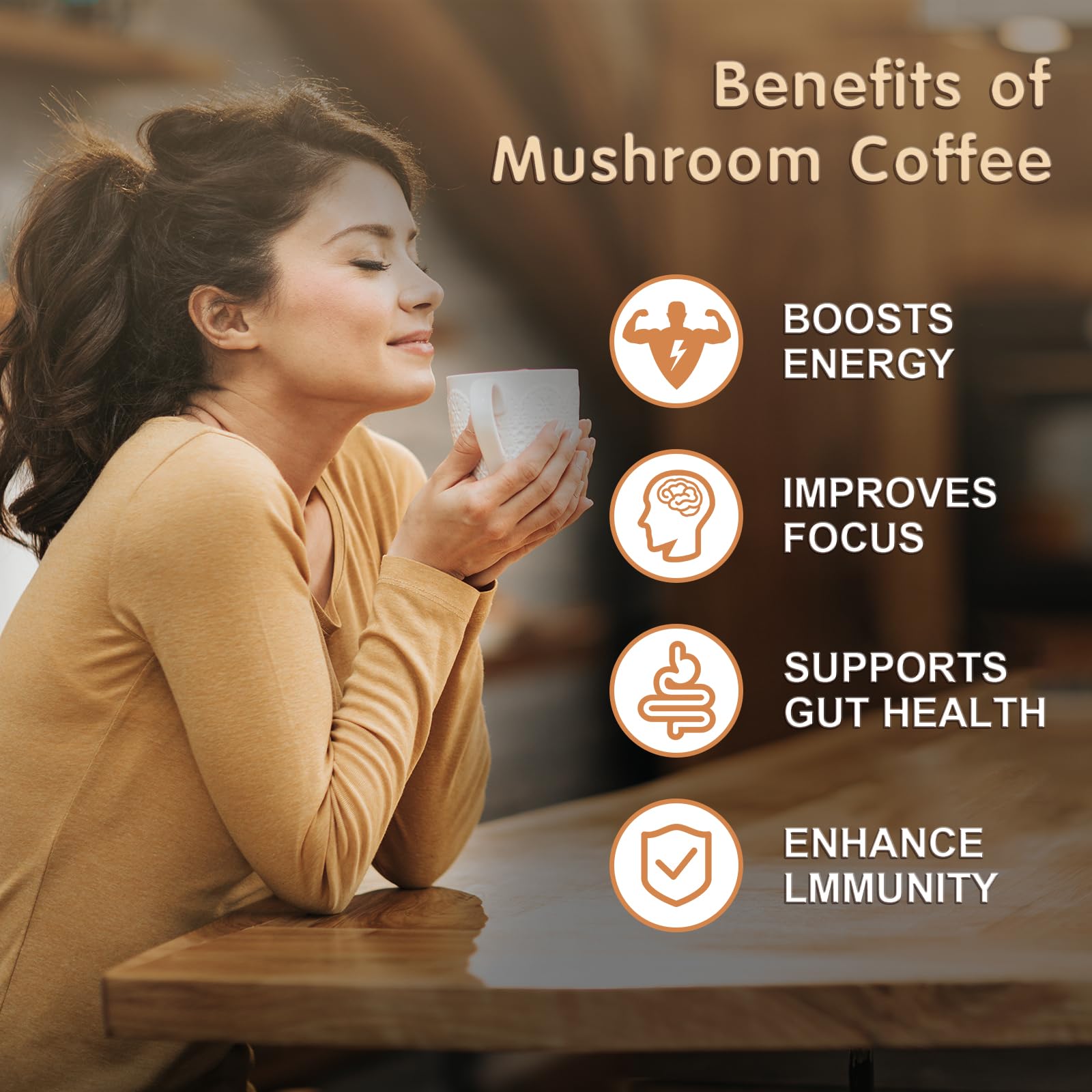 Mushroom Coffee with Adaptogenic Mushrooms – Instant Focus

