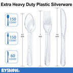 BYSNOW Disposable Plastic Cutlery Set BPA-Free

