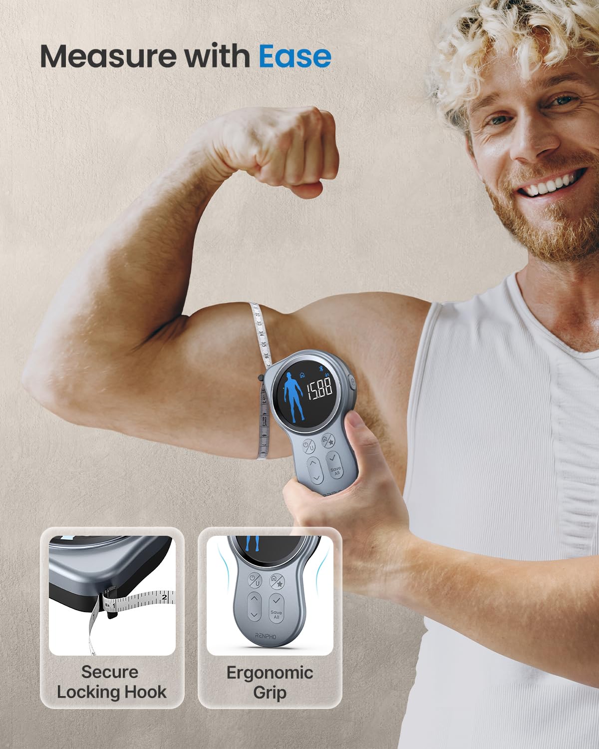 RENPHO Smart Tape Measure with Bluetooth App

