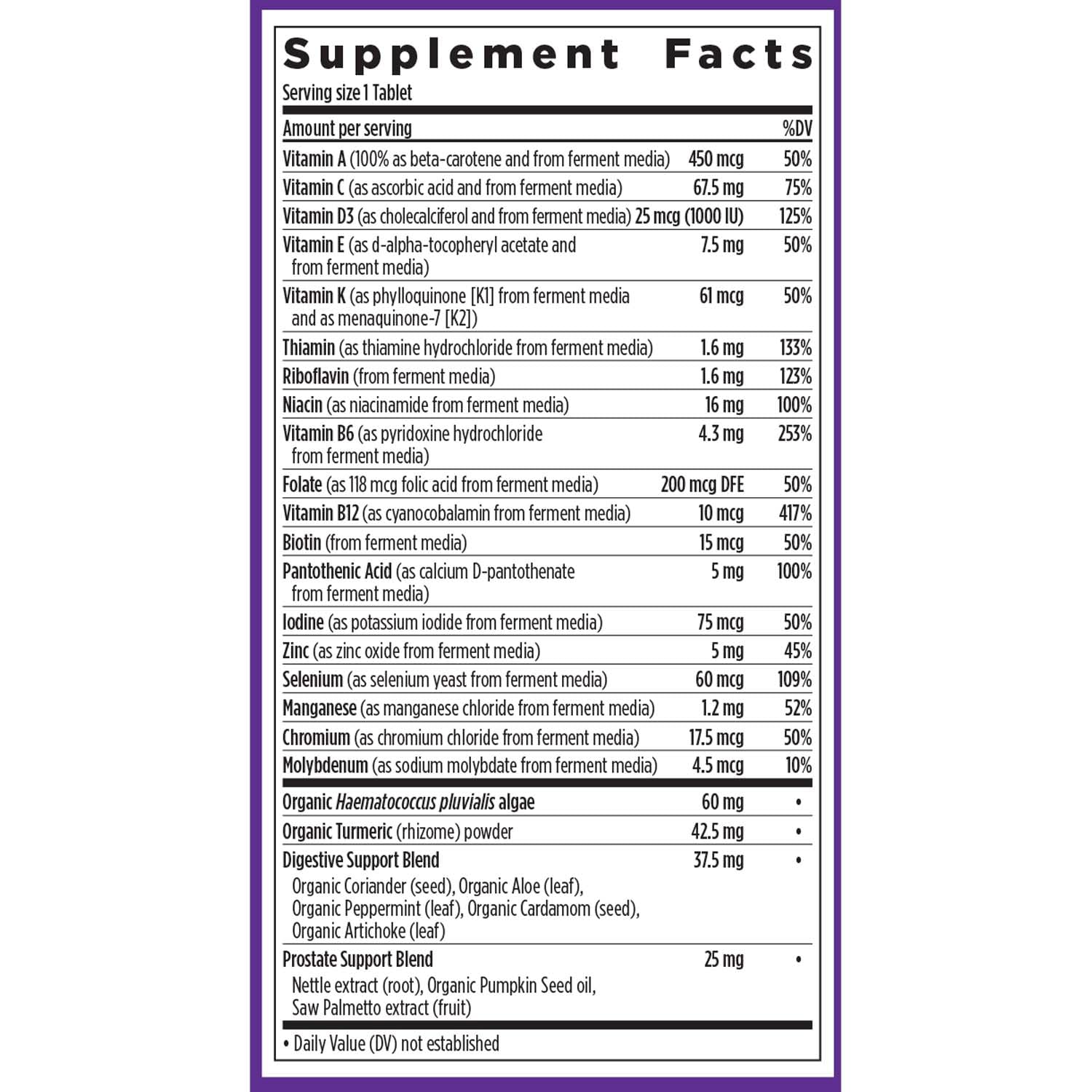 New Chapter One Daily Every Man's 55+ Multivitamin

