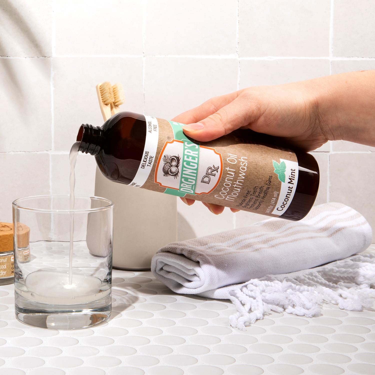 Dr. Ginger's Coconut Oil Mouthwash with Xylitol & Aloe

