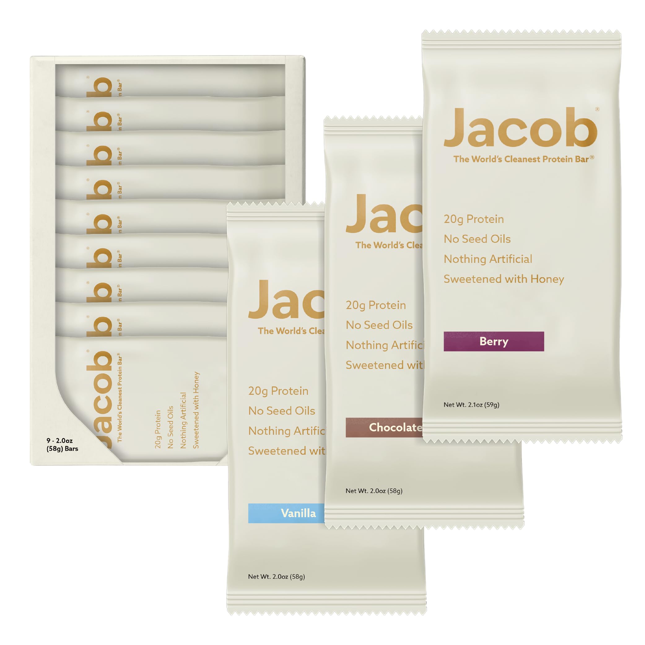 Jacob Bar Protein Bars - Clean On-the-Go Snack

