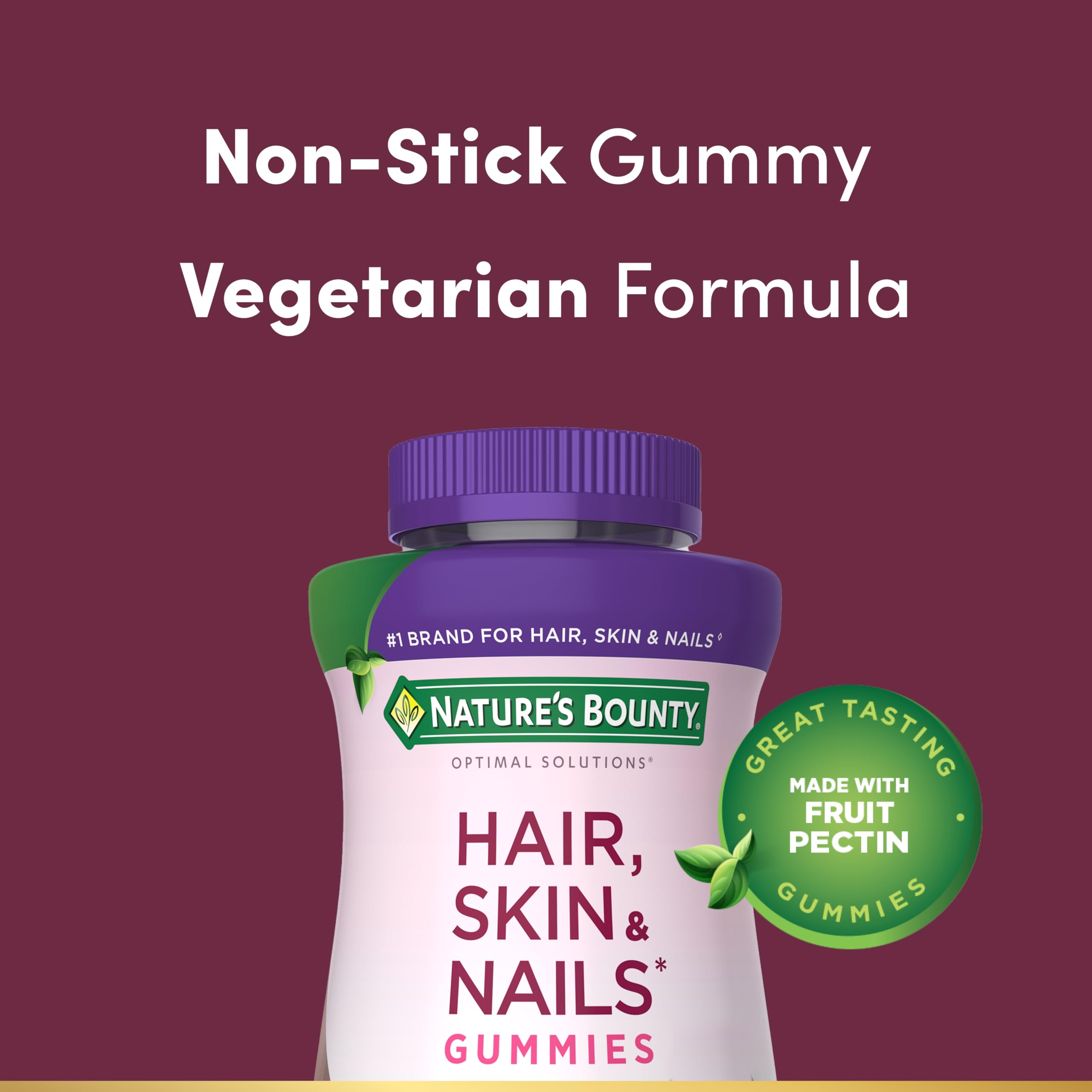 Nature’s Bounty Hair Skin Nails Gummies – Pectin Strawberry

