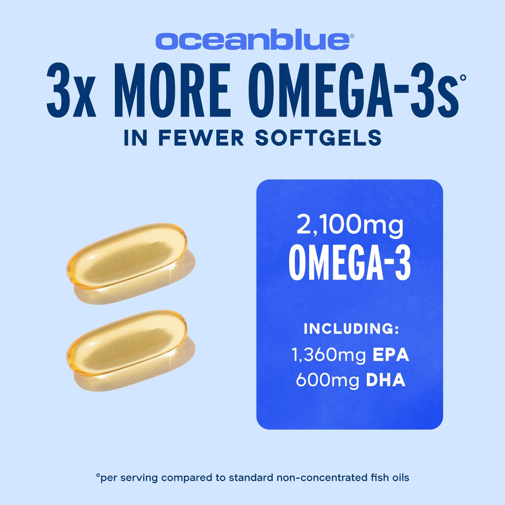 OceanBlue Omega-3 Burpless Fish Oil | High-Potency

