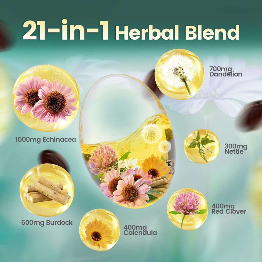 Lymphatic Support Supplement 21-in-1 Herbal Blend

