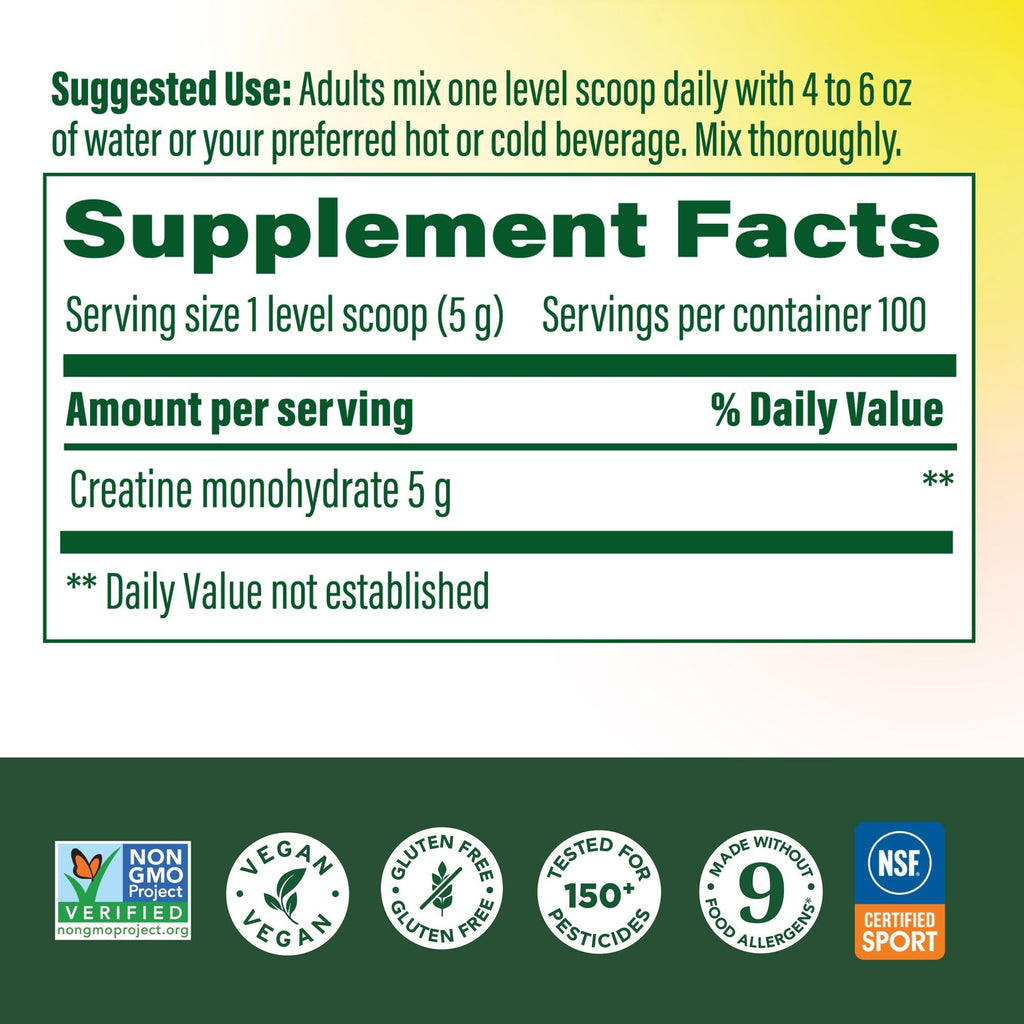 MegaFood Creatine Monohydrate Powder | Micronized

