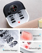 Foot Spa Massager Collapsible Heated Bath | Shiatsu Rollers

