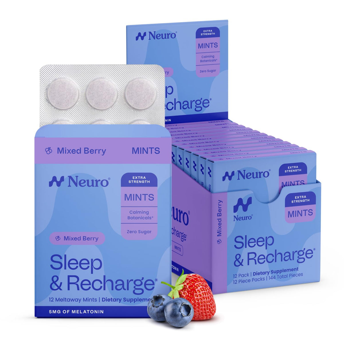 Neuro Sleep & Recharge Meltaway Mints – Melatonin Sleep Aid for Adults