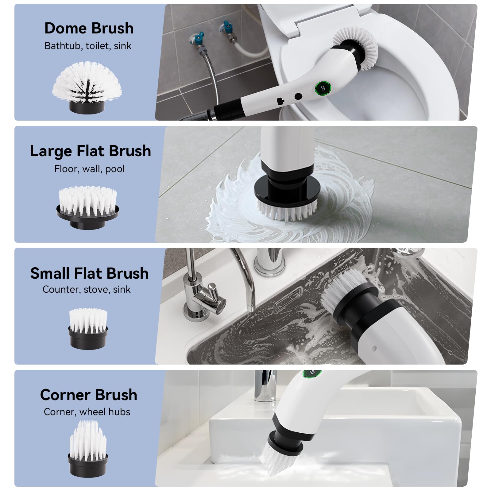Swyprrix Electric Spin Scrubber Cordless Bathroom IPX7


