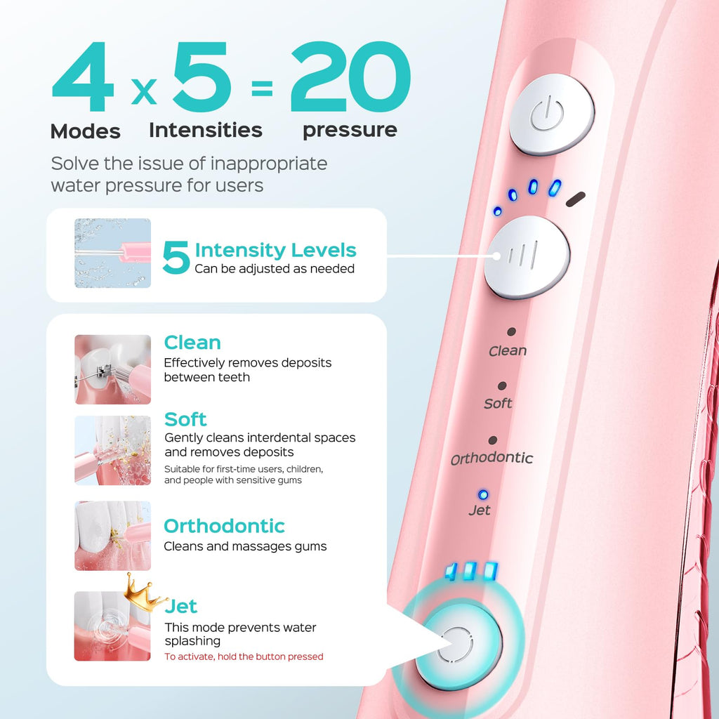 COSLUS C50 Water Flosser - Cordless Braces & Gums


