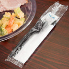 Black Cutlery Kit with Napkin & Salt Pepper Packets

