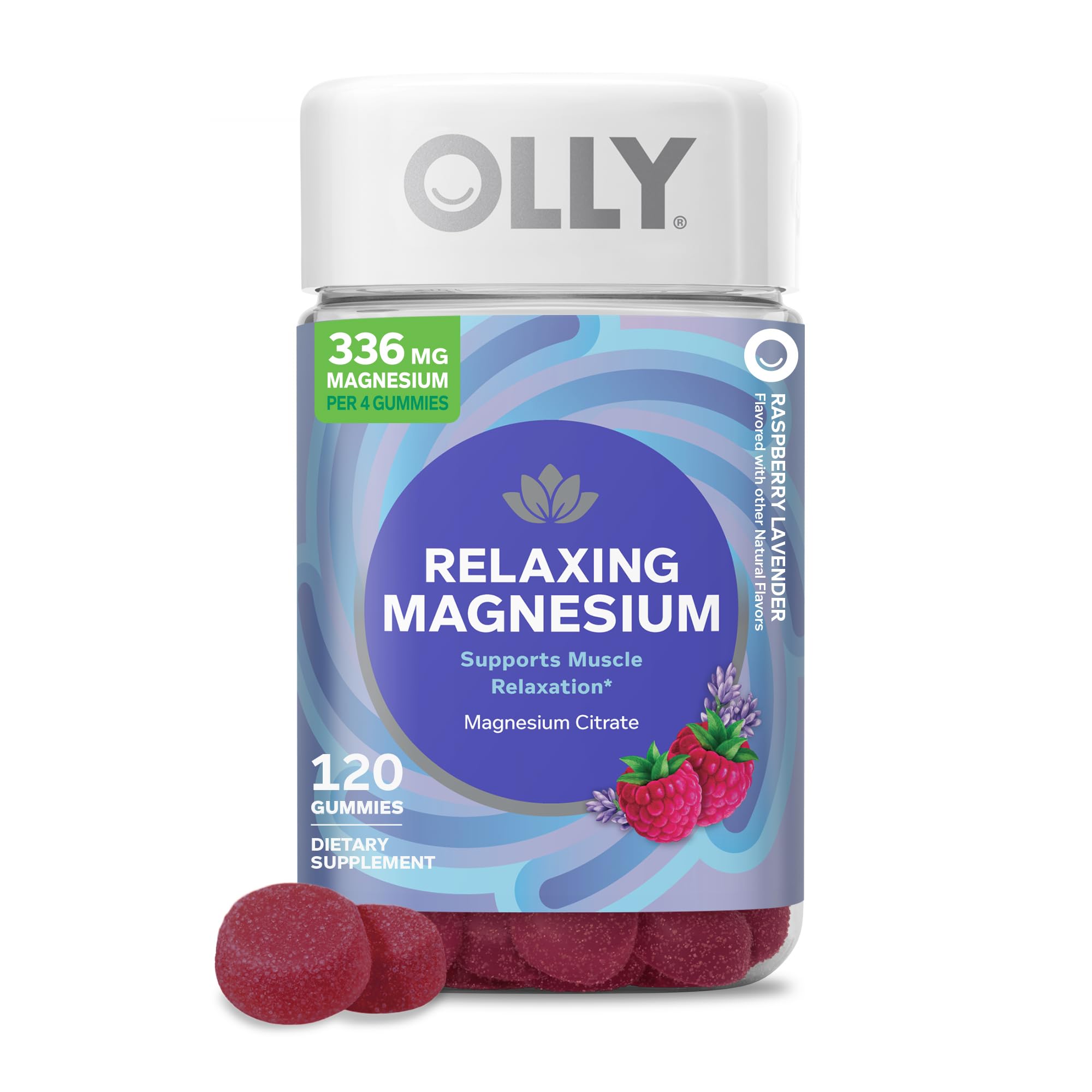 OLLY Relaxing Magnesium Gummies Raspberry Lavender

