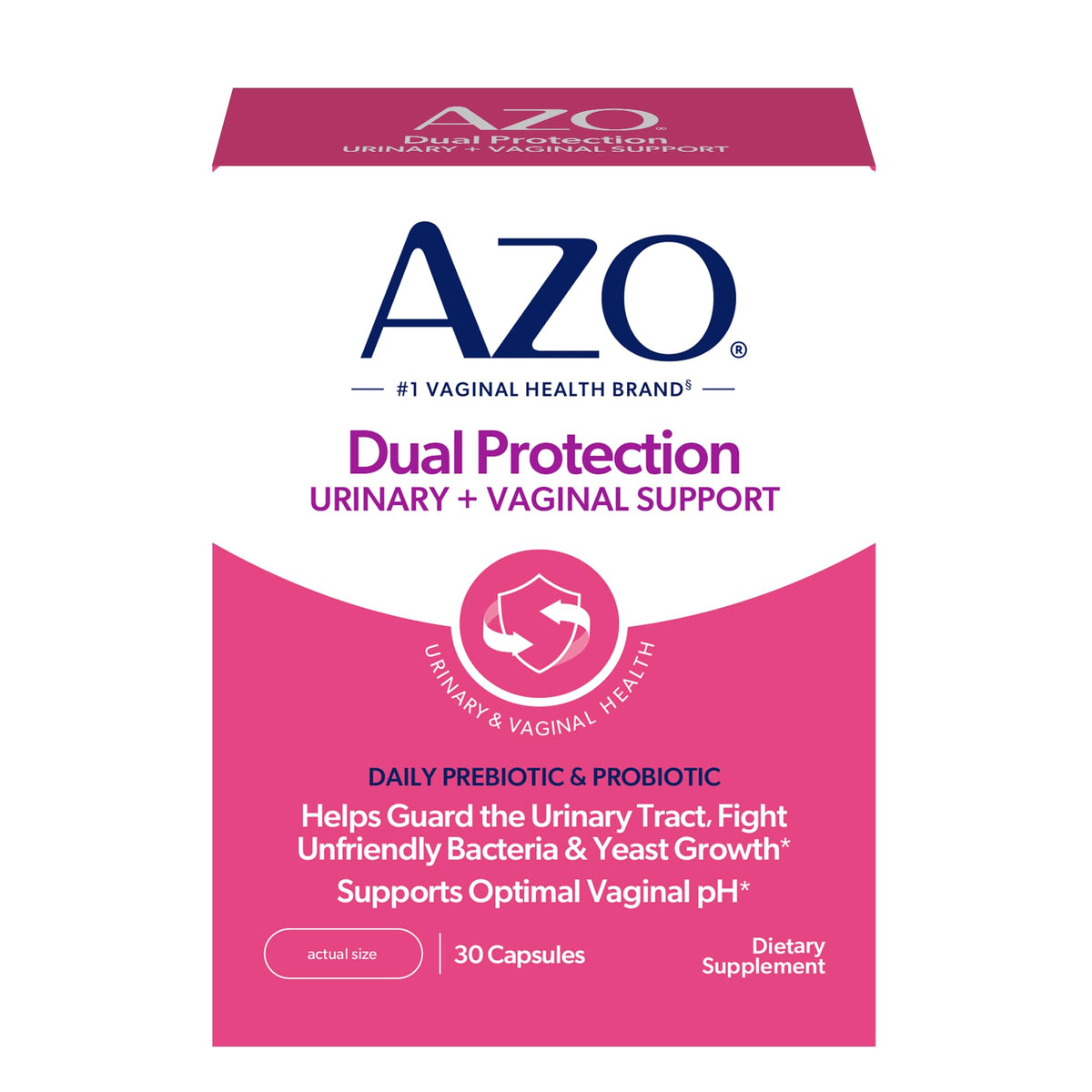 AZO Dual Protection Probiotics for Urinary & Vaginal Health


