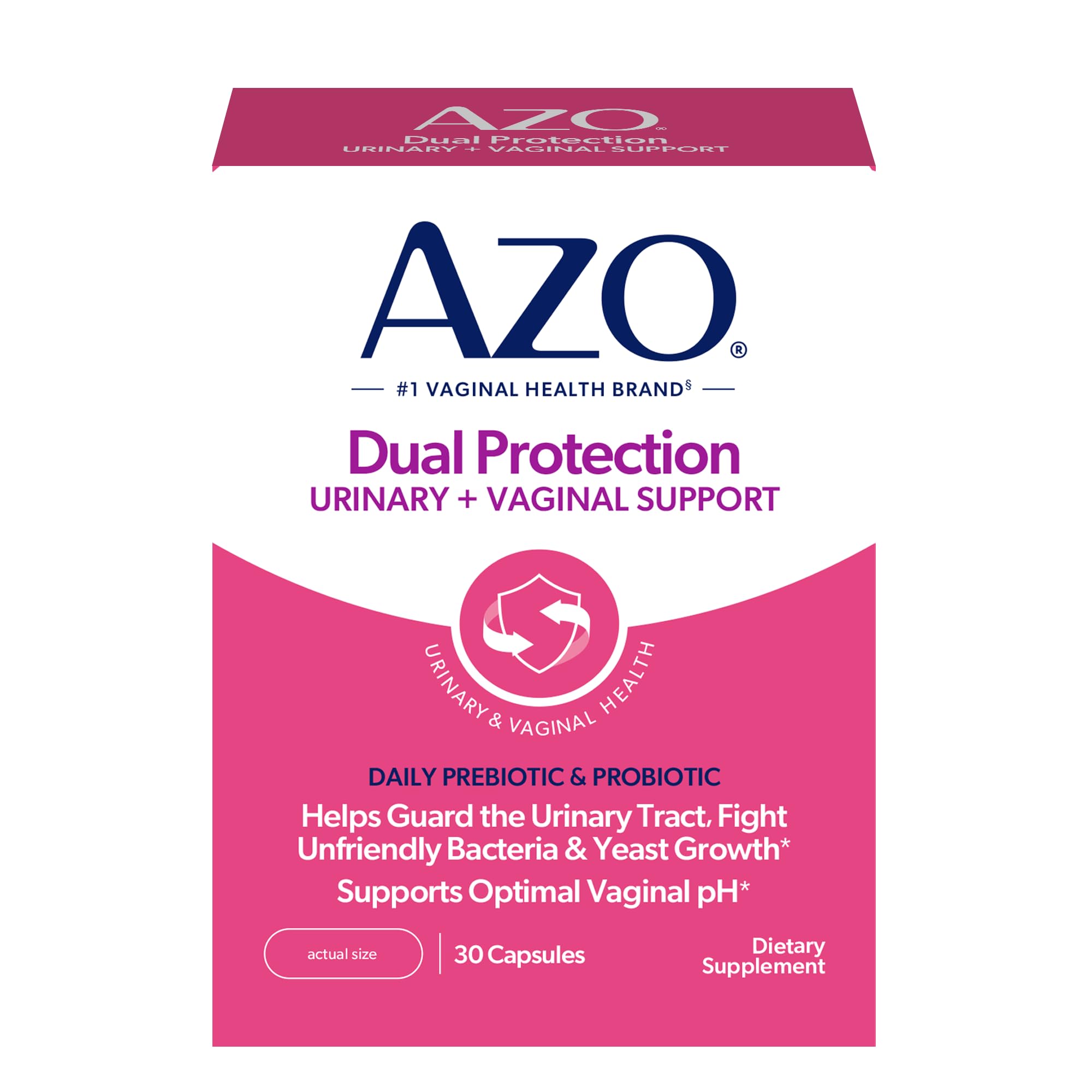 AZO Dual Protection Probiotics for Urinary & Vaginal Health

