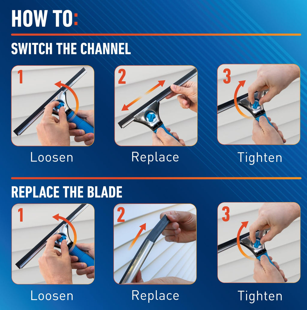 Unger Professional EZ Change Window Squeegee | Streak-Free

