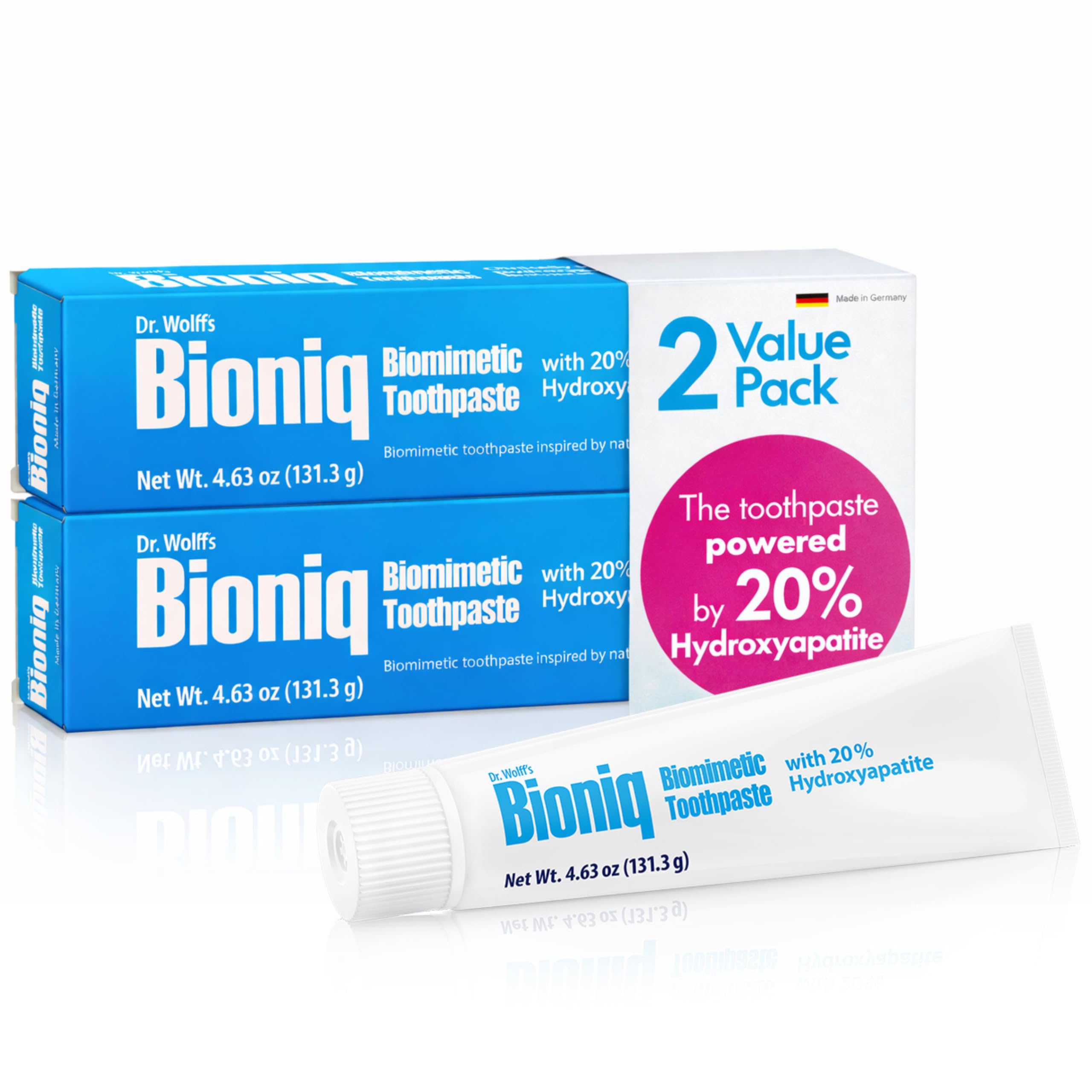 Bioniq Plus+ Gum Formula Toothpaste with BioHAP - Fluoride Free for Enamel & Gum Care