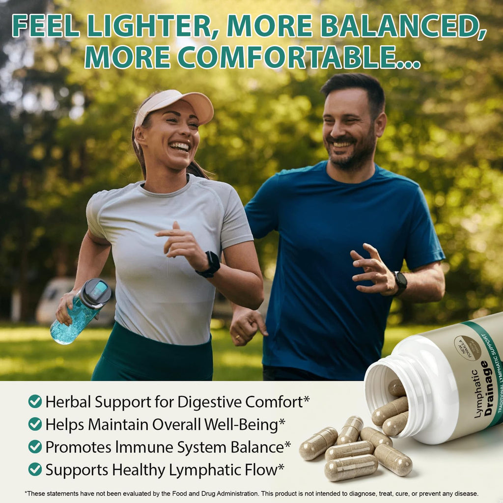 Lymphatic Support Herbal Capsules for Immune & Fluid Balance

