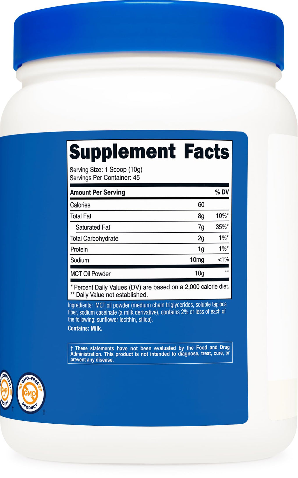 Nutricost MCT Oil Powder for Keto – Coconut-Derived

