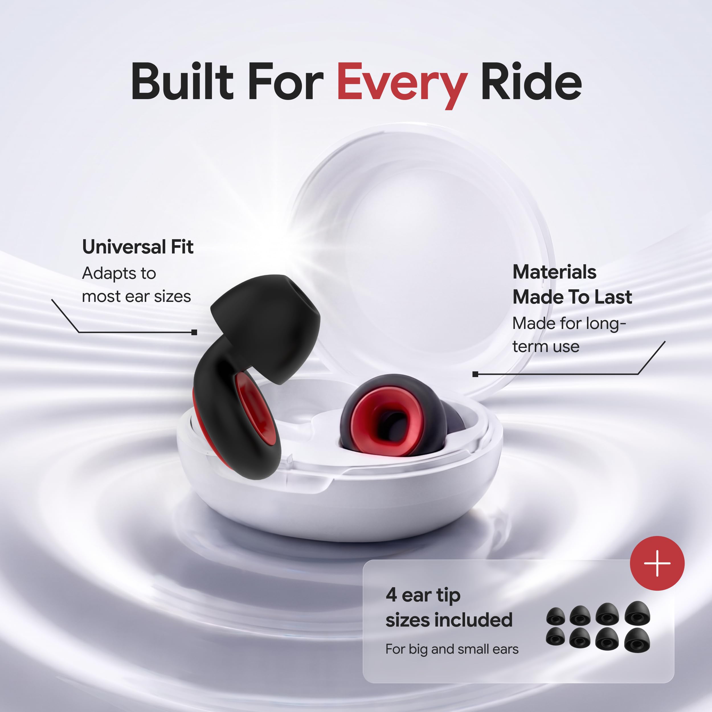Artevive Motorcycle Ear Plugs | Wind Noise Reduction

