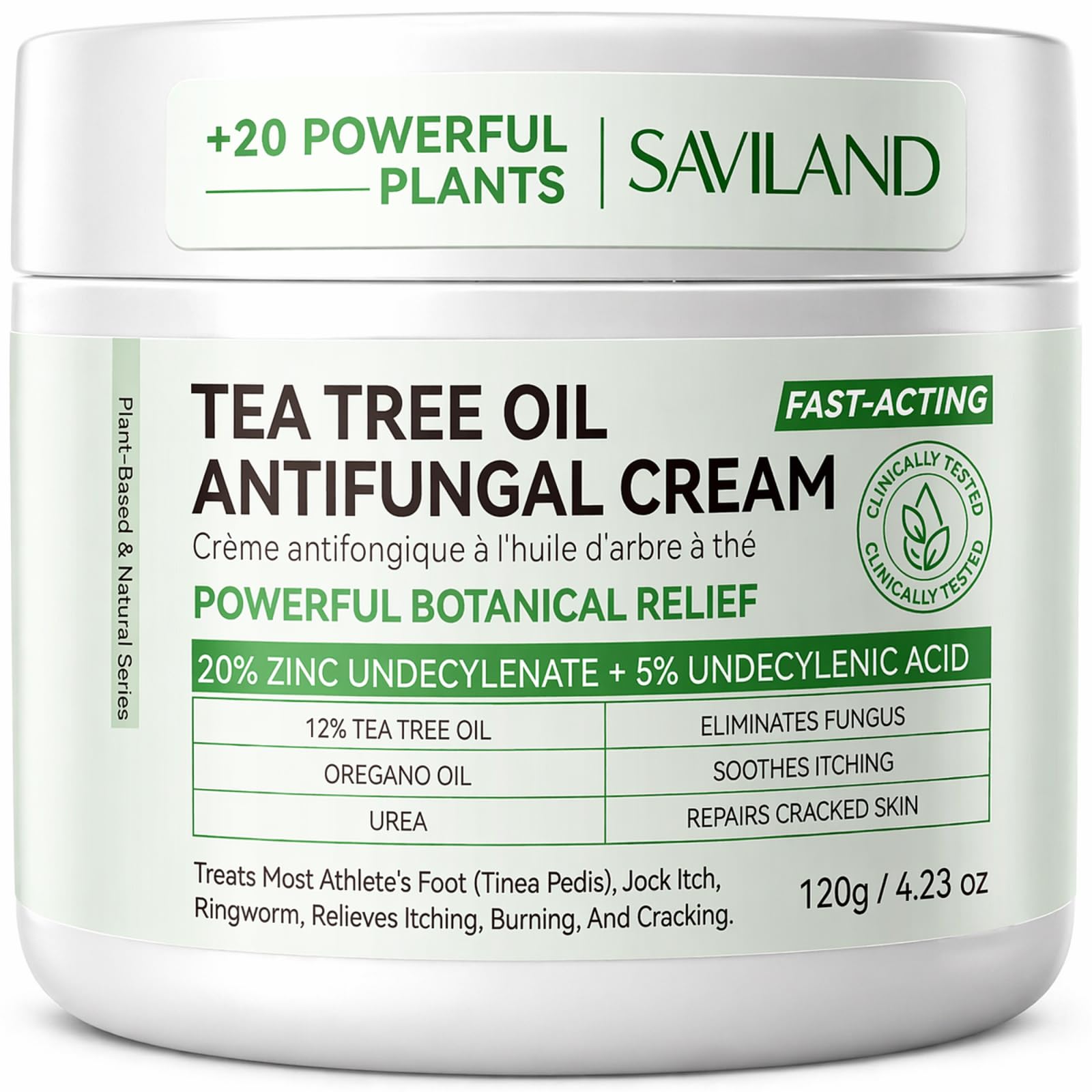SAVILAND Antifungal Cream Maximum Strength Tea Tree Oregano


