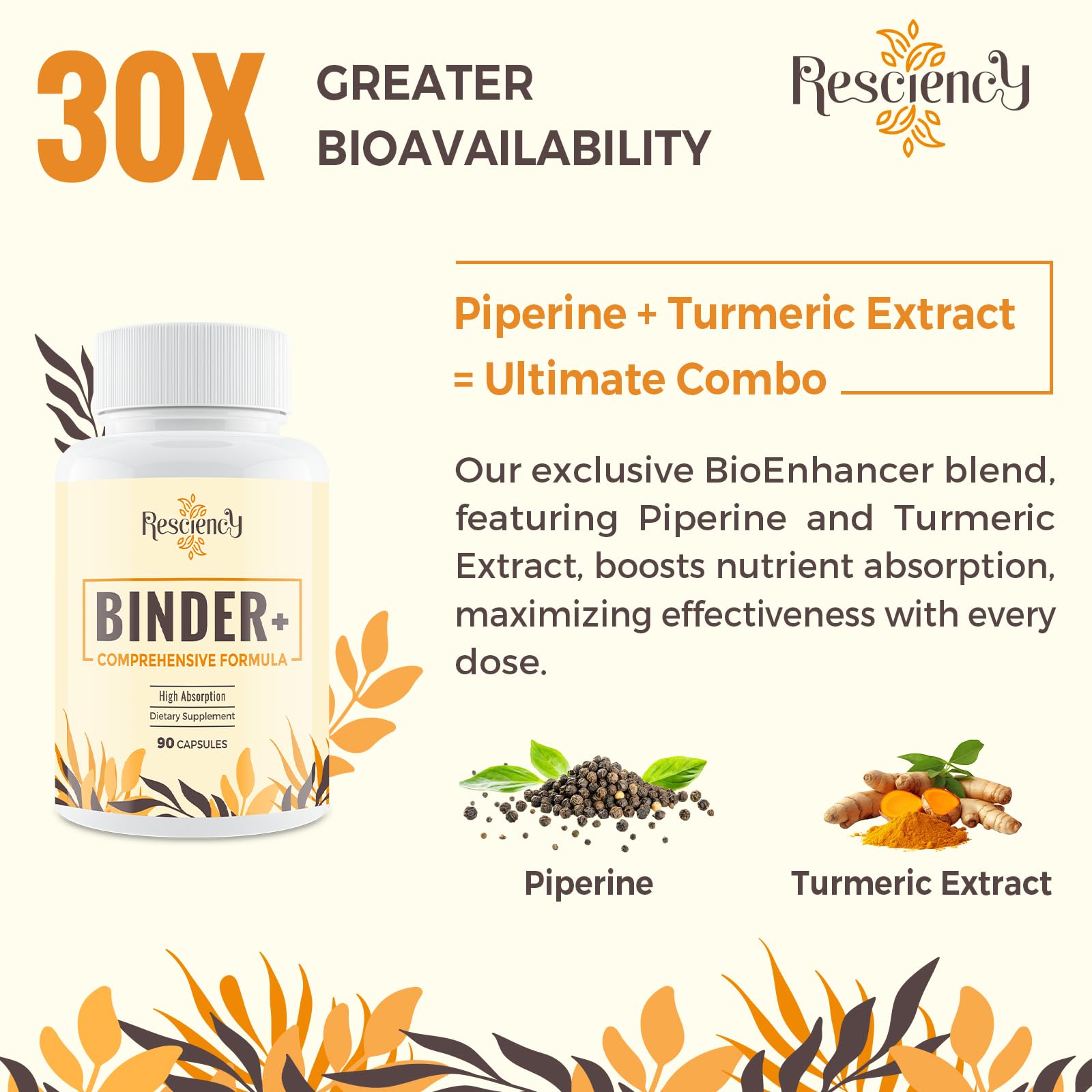 Resciency Detox Binder Supplement with Charcoal and Minerals

