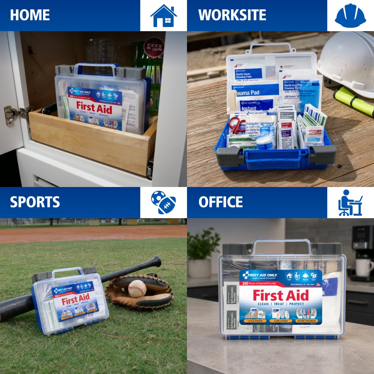 First Aid Only OSHA-Compliant First Aid Kit | Portable Case

