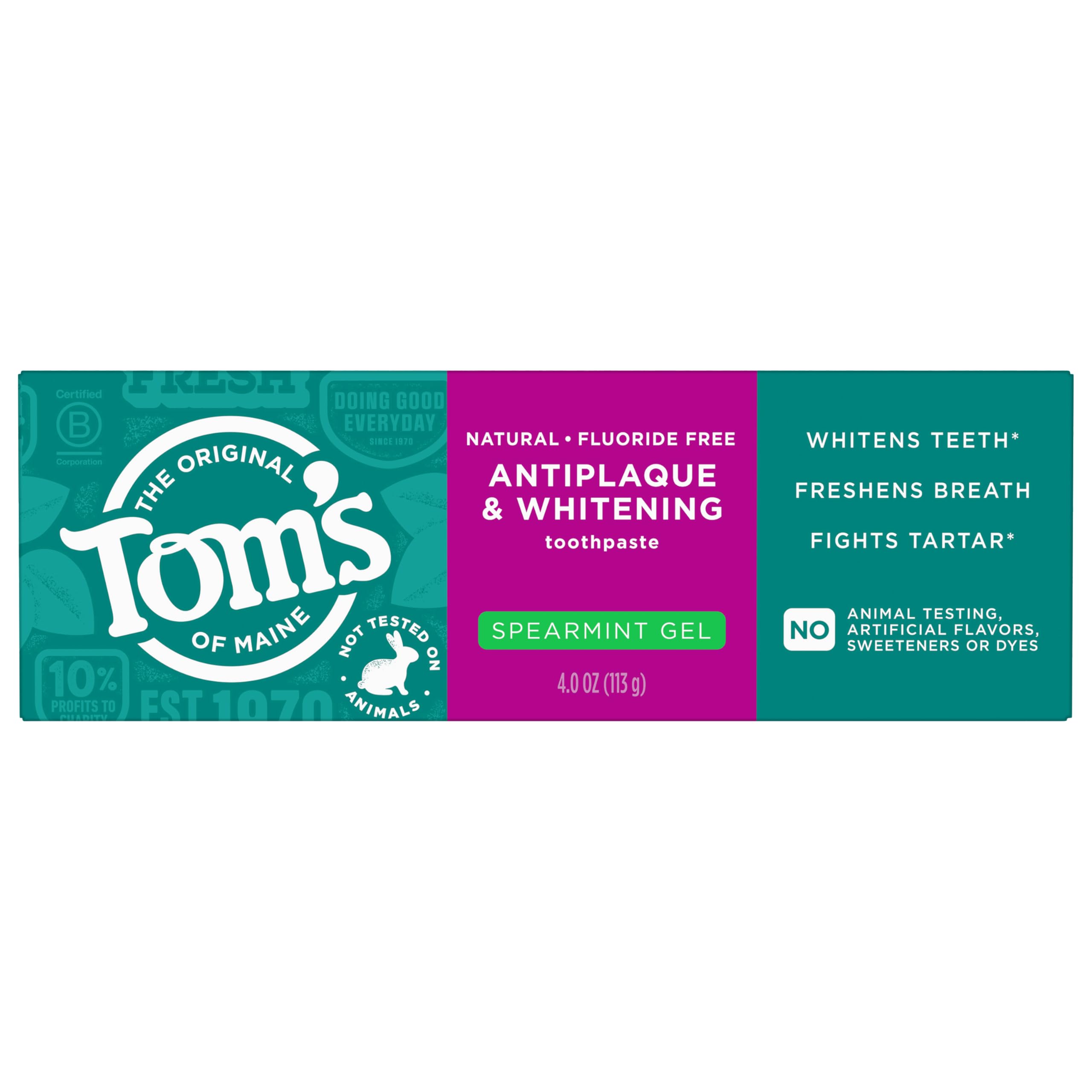 Tom's of Maine Antiplaque Whitening Fluoride Free Toothpaste

