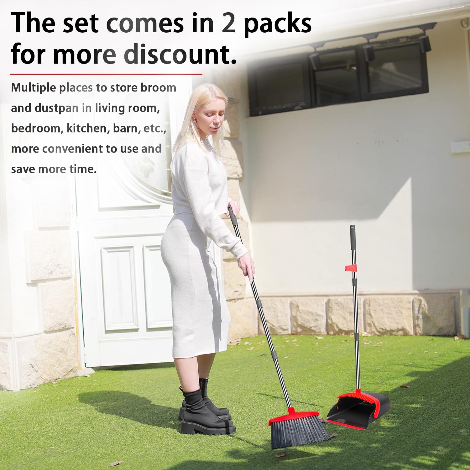 Kramer Broom and Dustpan Set with Telescopic Handle

