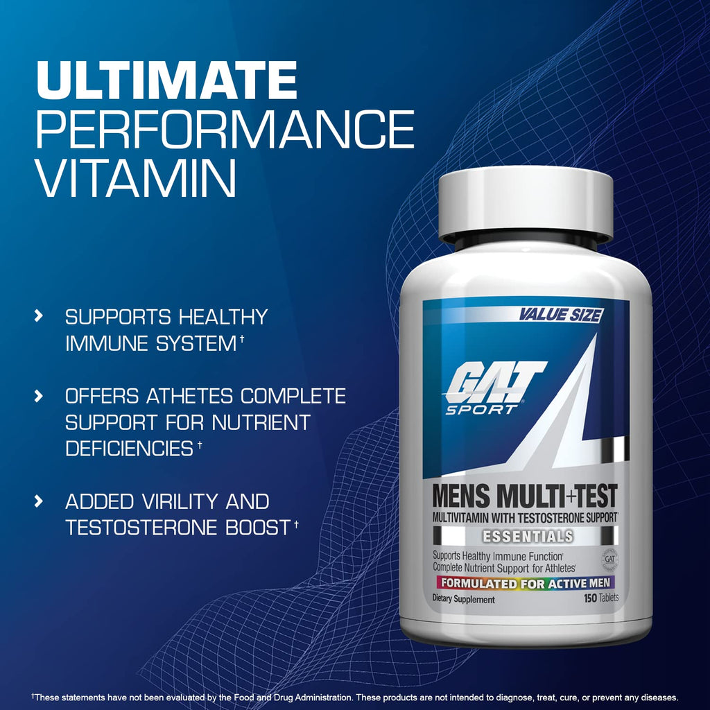 GAT SPORT Men's Multi + Test Premium Multivitamin

