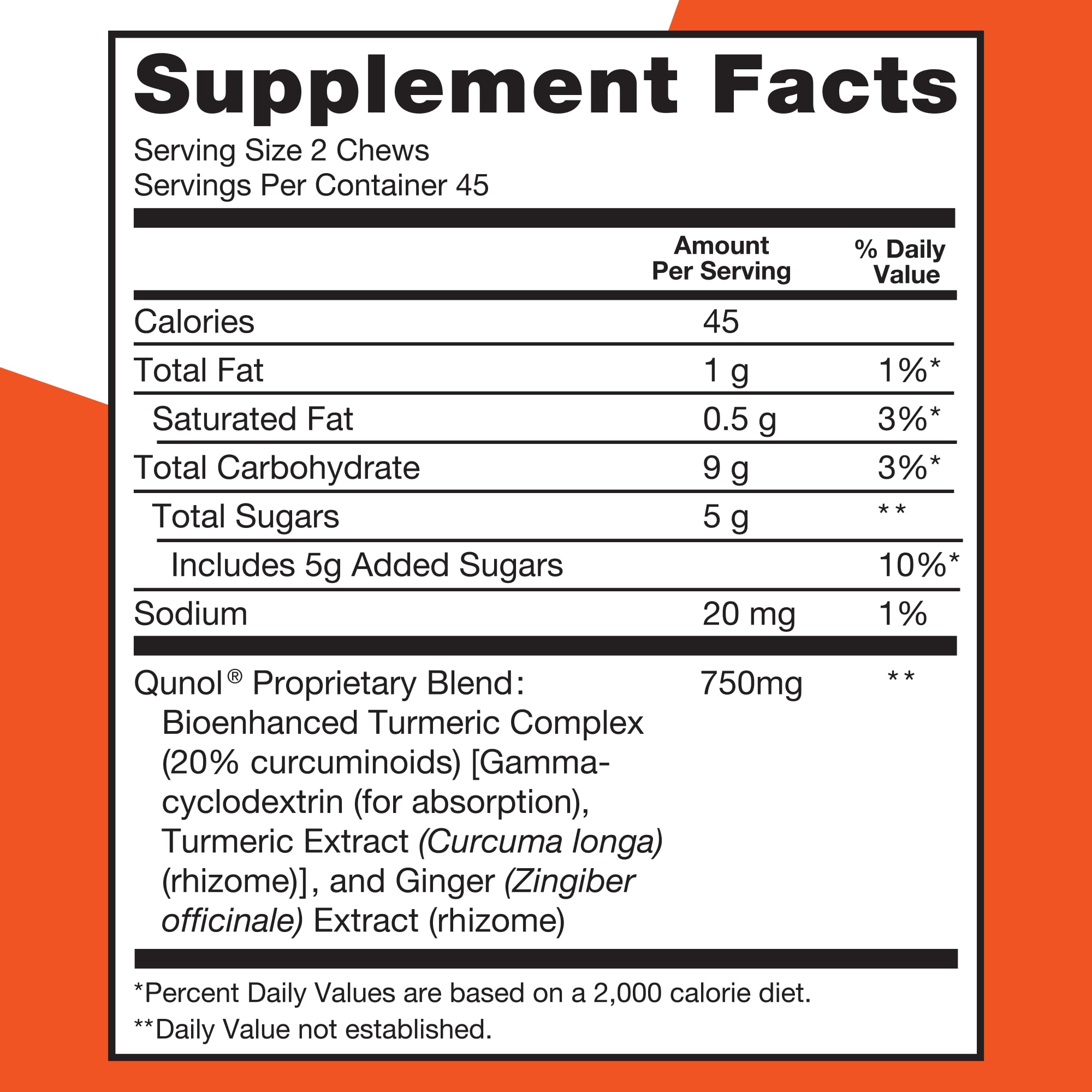Turmeric Soft Chews by Qunol for Joint Support

