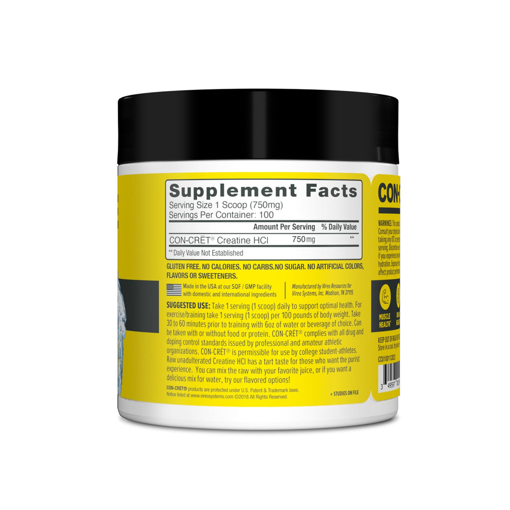 CON-CRET Creatine HCl Powder | Muscle & Cognitive Support


