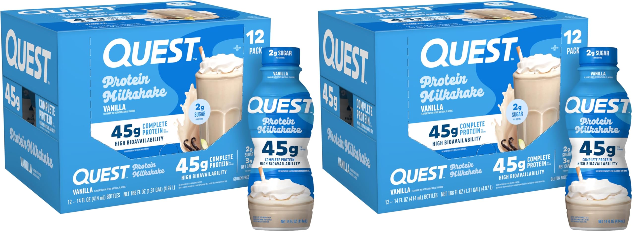 Quest Ready-to-Drink Protein Shake, 45g Protein, Gluten Free