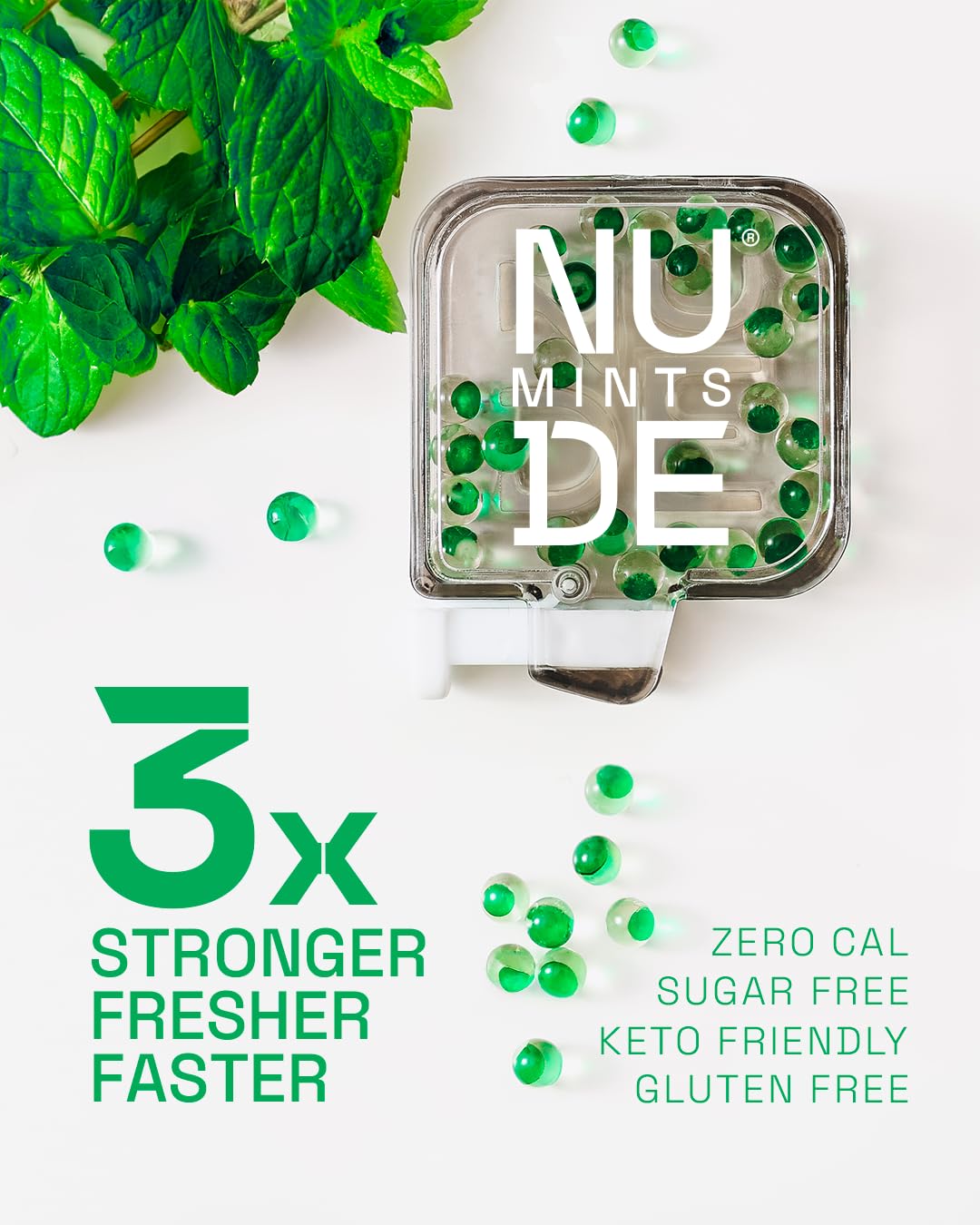 NUDE MINTS Dual Action Liquid Capsules Breath Freshener

