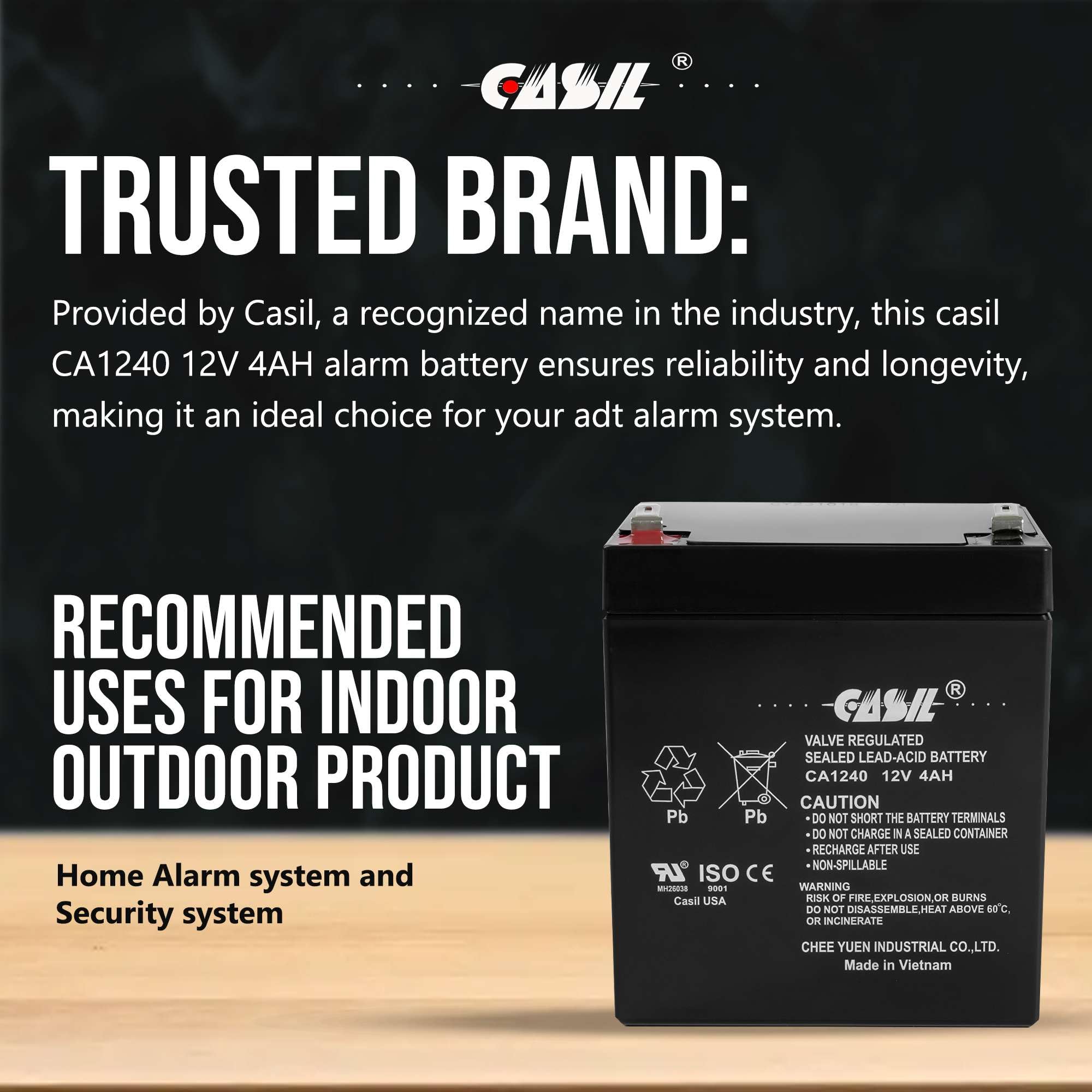 Casil Alarm Battery for Security Systems | Reliable Power

