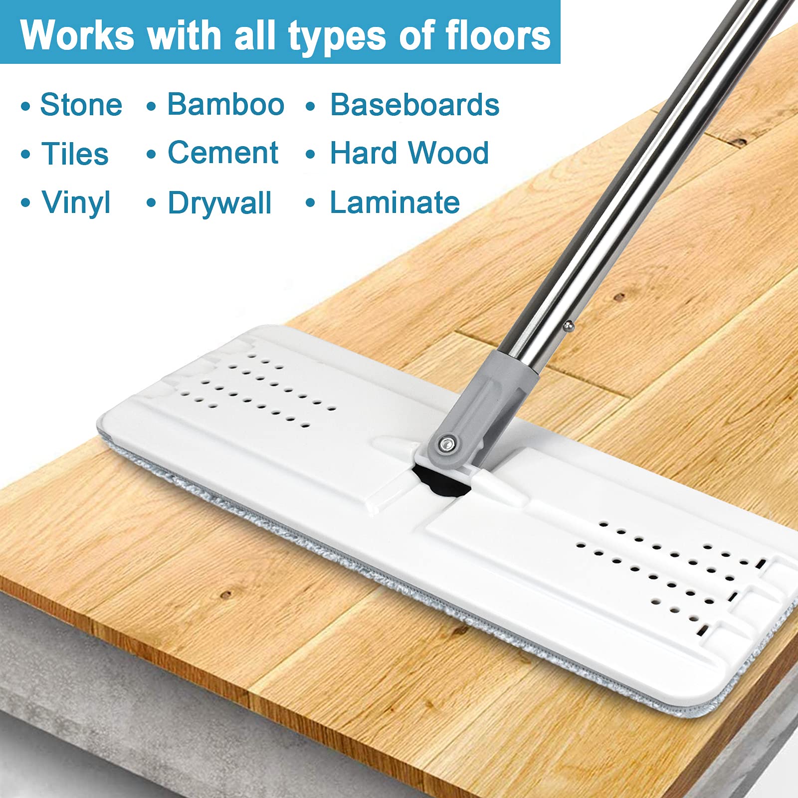 BOSHENG Mop and Bucket Wringer Set for All Floors


