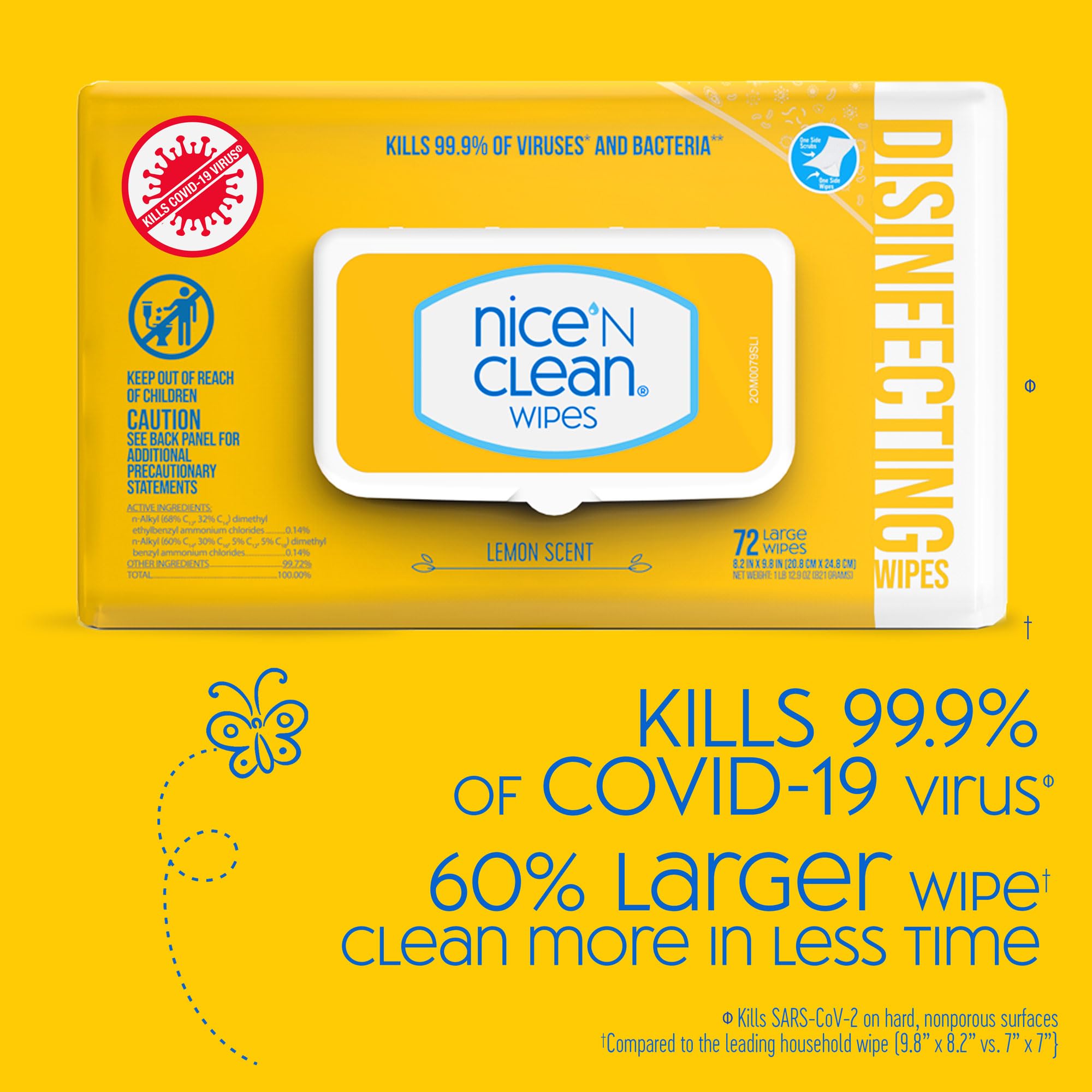 Nice 'N Clean Disinfecting Wipes - One-Step Cleaning


