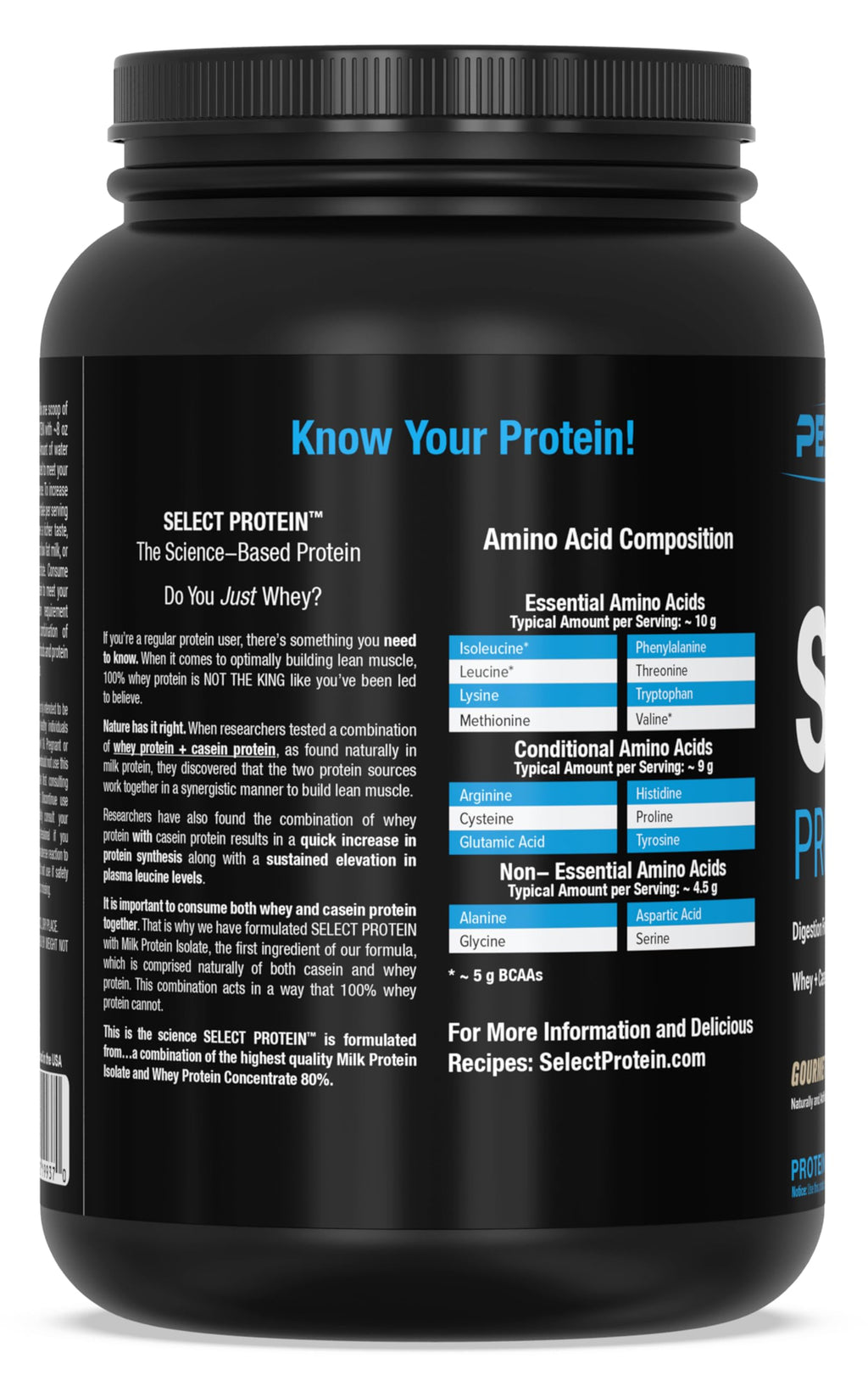 PEScience Select Protein Powder Whey & Casein Blend

