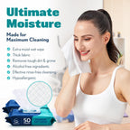 No-Rinse Body Wipes for Adults – Aloe Vera Vitamin E

