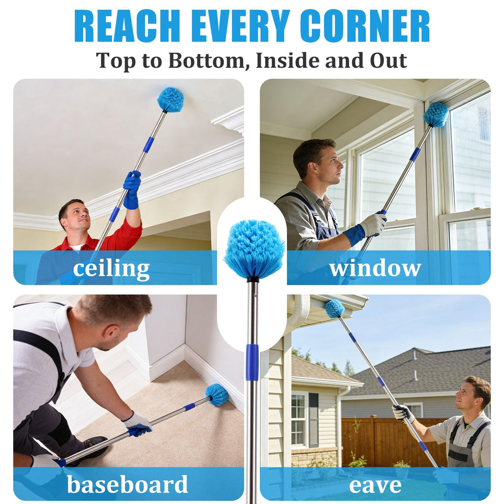 Cobweb Duster with Extendable Pole for High Ceilings

