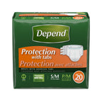 Depend Protection with Tabs Adult Diapers - Max Absorbency