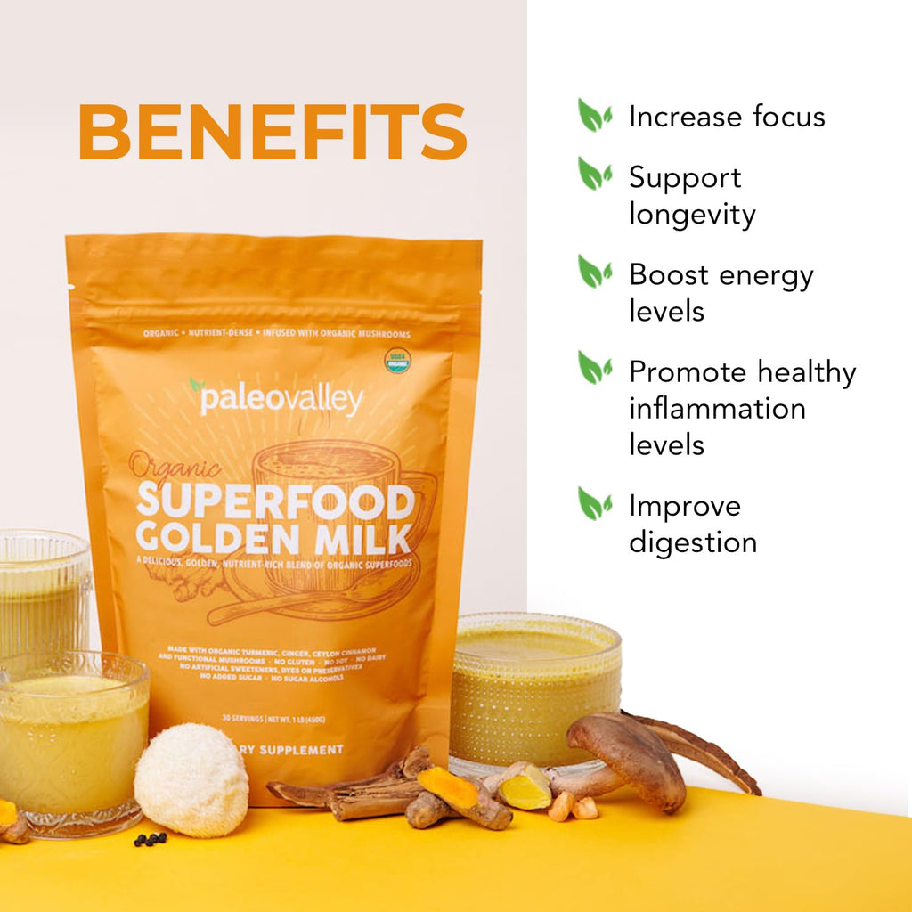 Paleovalley Organic Golden Milk with Turmeric and Mushrooms

