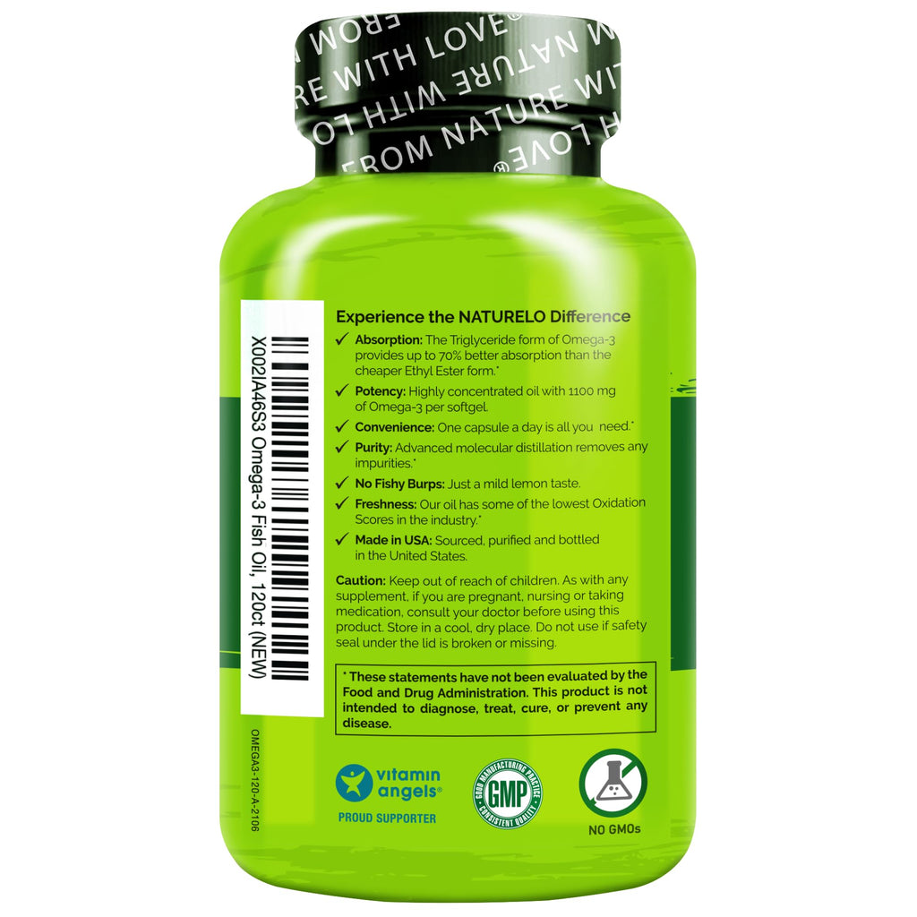 Naturelo Burpless Omega-3 Fish Oil EPA & DHA

