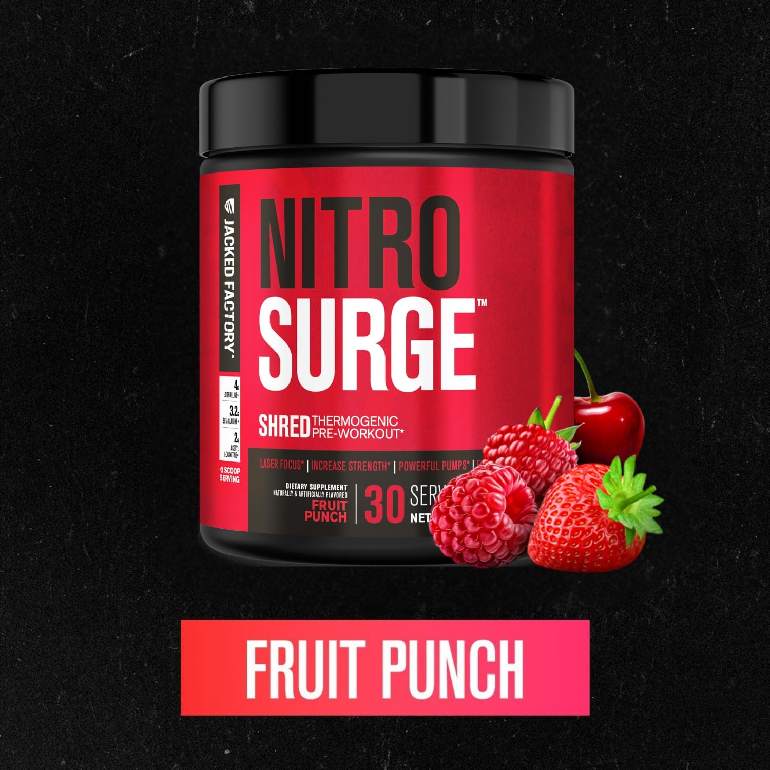 Jacked Factory Nitrosurge Shred Pre-Workout Powder | Energy

