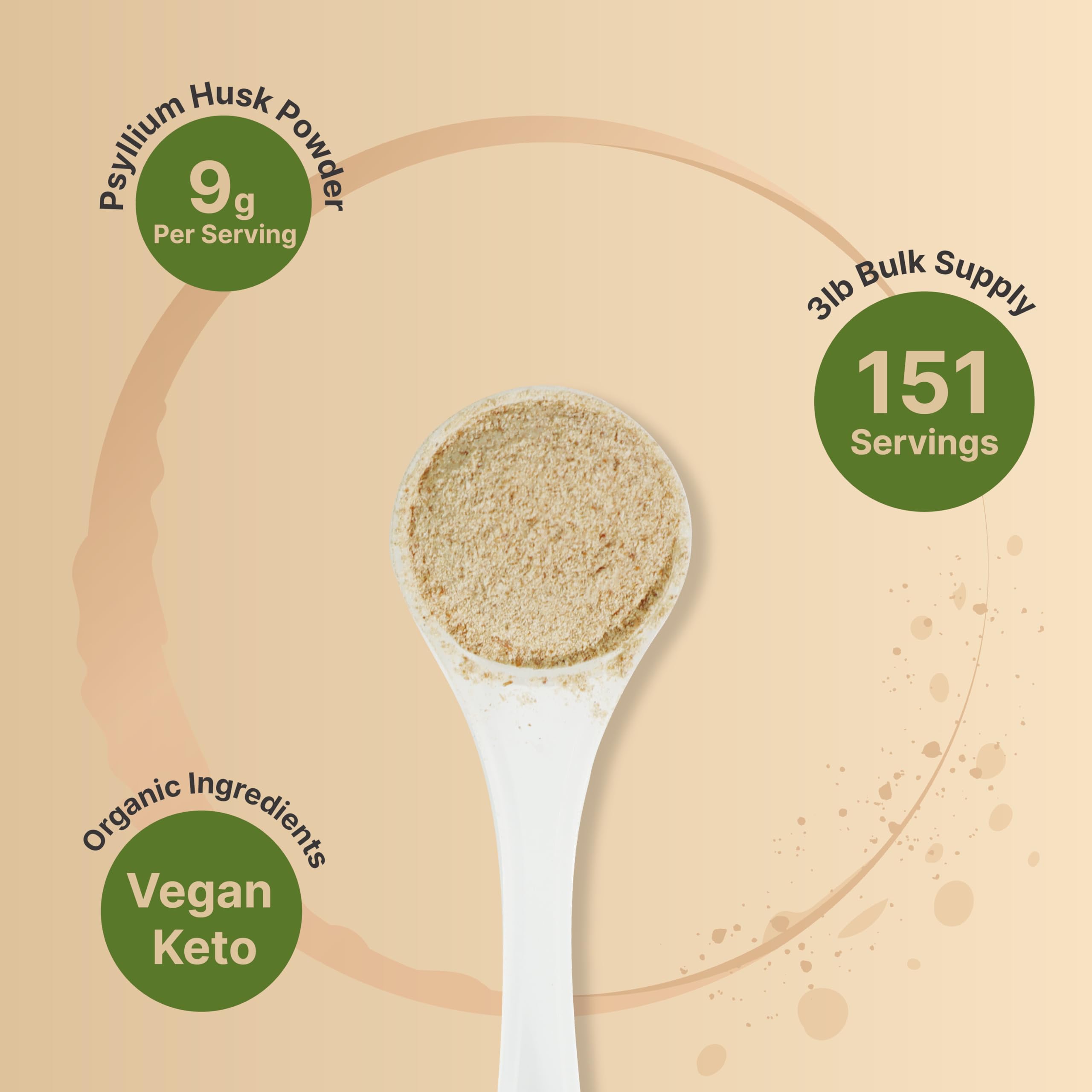 NatureBell Psyllium Husk Fiber Powder for Digestive Health

