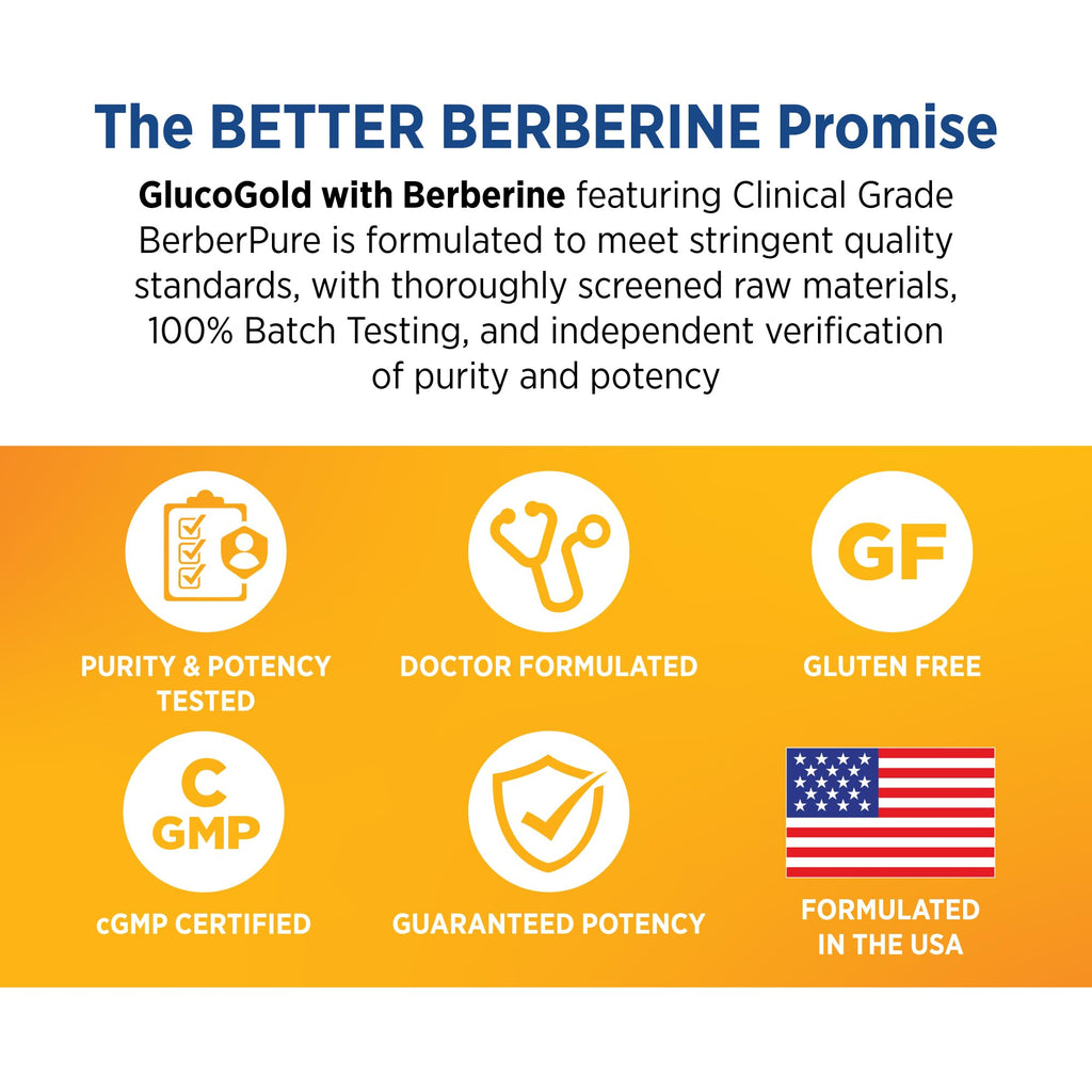 DOCTORS' PREFERRED GlucoGold Berberine | Cinnamon & Chromium

