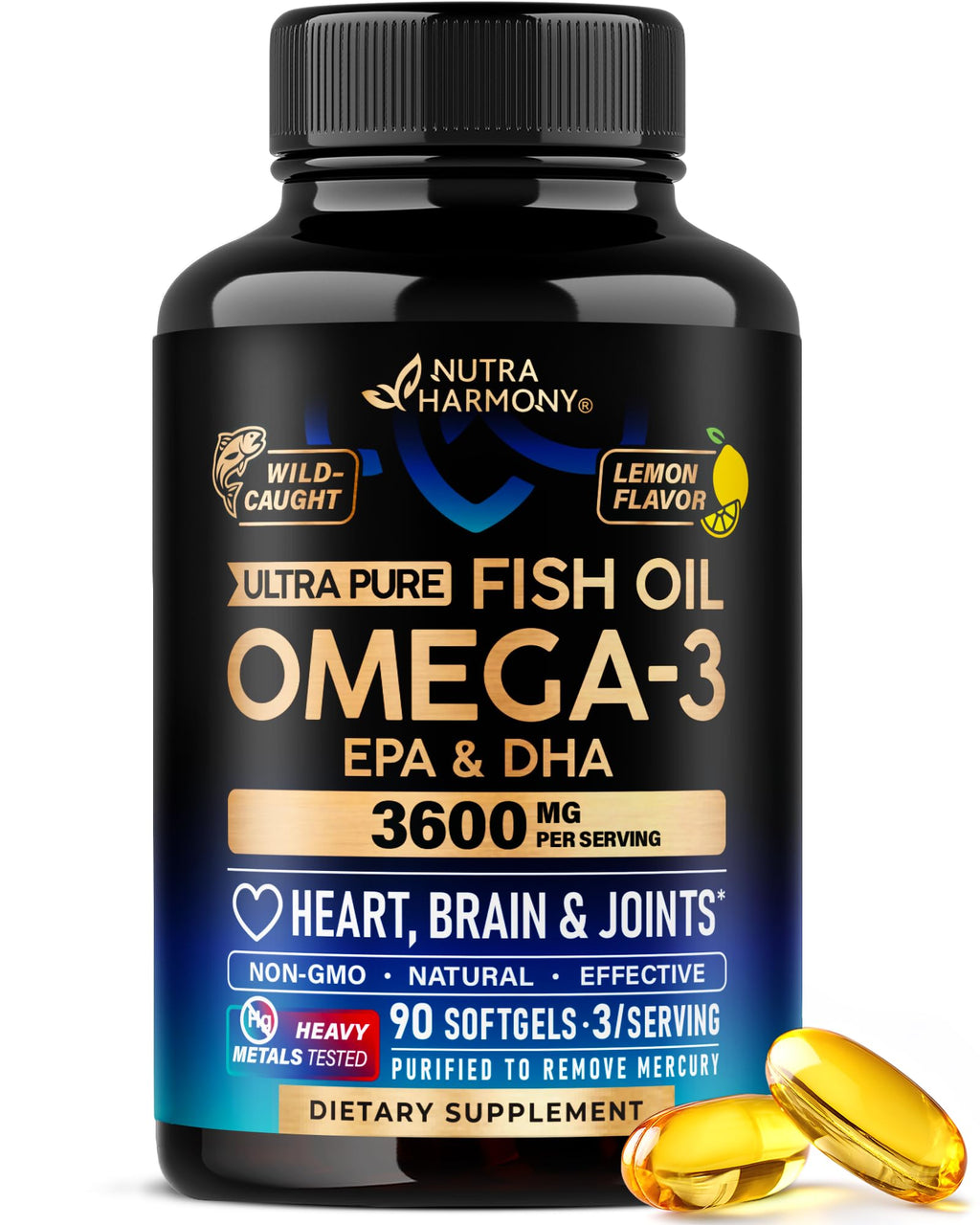 NutraHarmony Omega-3 Fish Oil Supplement

