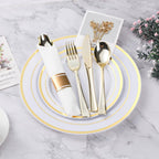 BESTVIP Disposable Plastic Dinnerware Set


