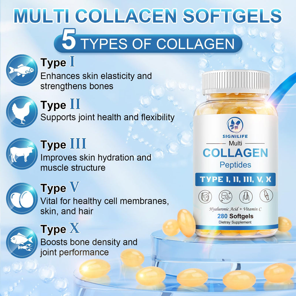 SIGNILIFE Multi Collagen Peptides for Skin Hair Nails

