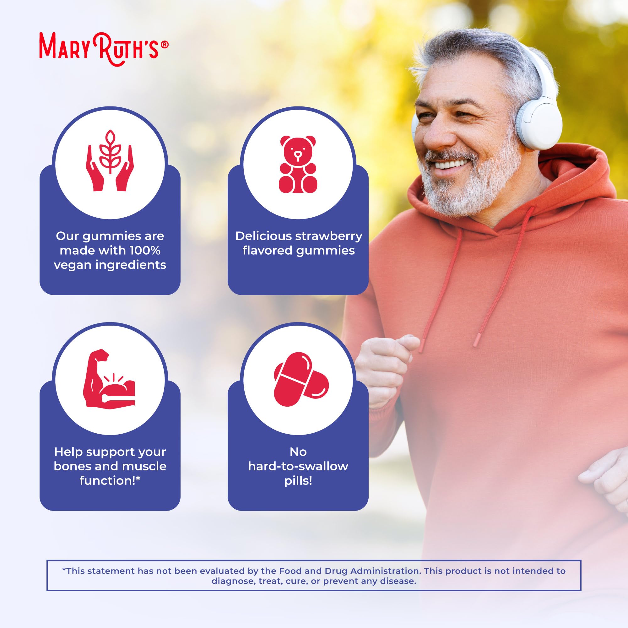 MaryRuth's Vitamin D3 Gummies for Immune & Bone Health

